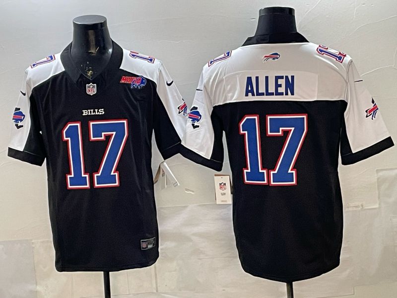Men 2026 Buffalo Bills #17 Allen black white Limited Nike NFL Jersey style 05->buffalo bills->NFL Jersey